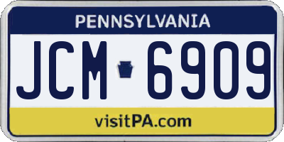 PA license plate JCM6909