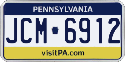PA license plate JCM6912