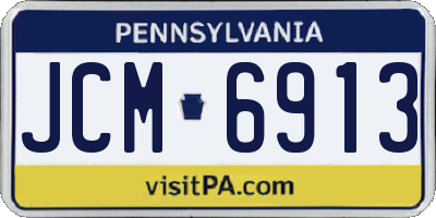 PA license plate JCM6913