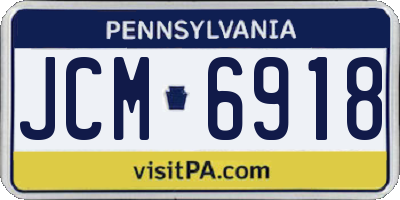 PA license plate JCM6918