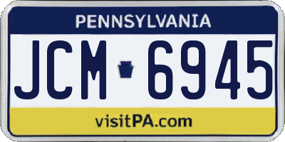 PA license plate JCM6945