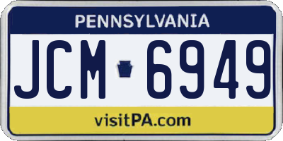 PA license plate JCM6949