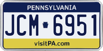 PA license plate JCM6951