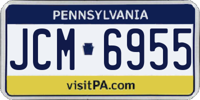 PA license plate JCM6955
