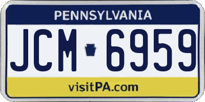 PA license plate JCM6959