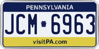 PA license plate JCM6963