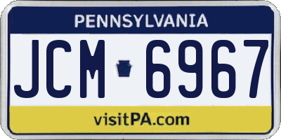PA license plate JCM6967