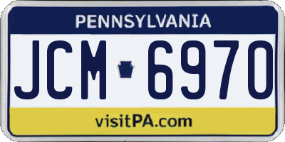 PA license plate JCM6970