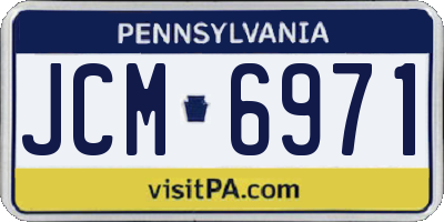 PA license plate JCM6971