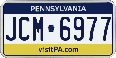 PA license plate JCM6977