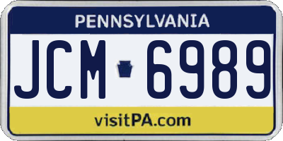 PA license plate JCM6989