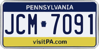 PA license plate JCM7091