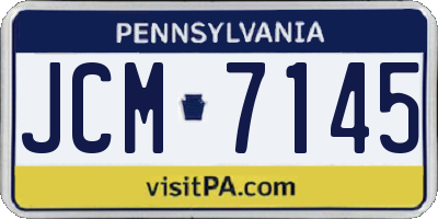 PA license plate JCM7145