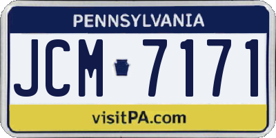 PA license plate JCM7171