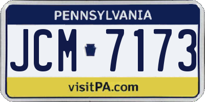 PA license plate JCM7173