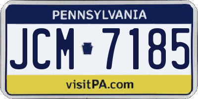 PA license plate JCM7185