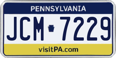 PA license plate JCM7229