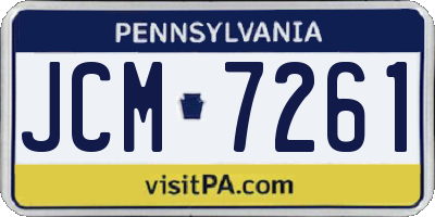 PA license plate JCM7261