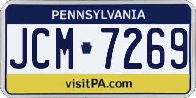 PA license plate JCM7269