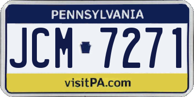 PA license plate JCM7271