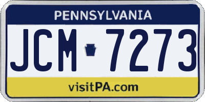 PA license plate JCM7273