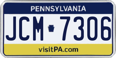 PA license plate JCM7306