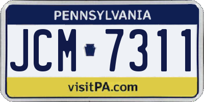PA license plate JCM7311