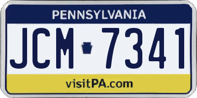 PA license plate JCM7341