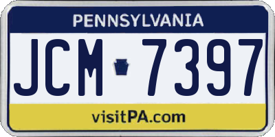 PA license plate JCM7397