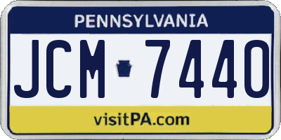 PA license plate JCM7440