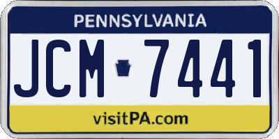 PA license plate JCM7441