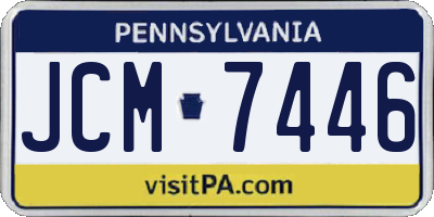 PA license plate JCM7446