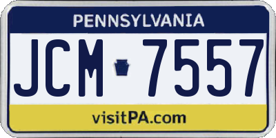 PA license plate JCM7557