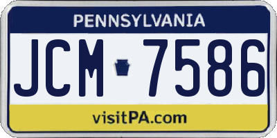 PA license plate JCM7586