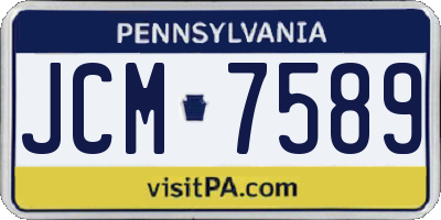 PA license plate JCM7589