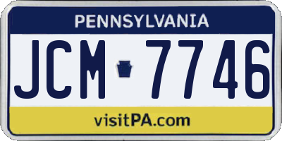 PA license plate JCM7746