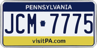 PA license plate JCM7775