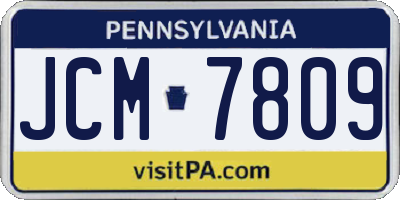 PA license plate JCM7809