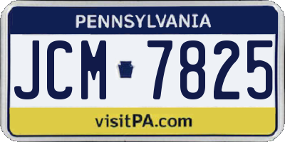 PA license plate JCM7825