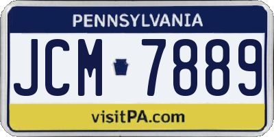 PA license plate JCM7889