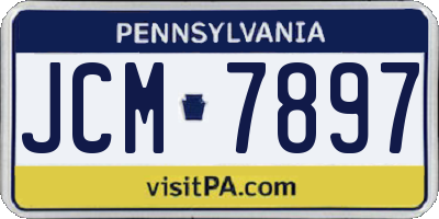 PA license plate JCM7897