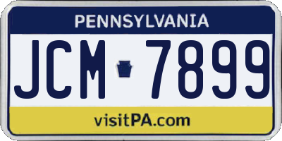 PA license plate JCM7899