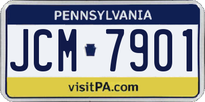 PA license plate JCM7901