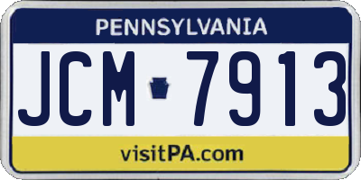 PA license plate JCM7913