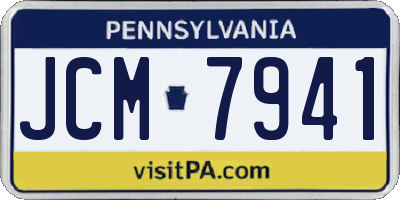 PA license plate JCM7941