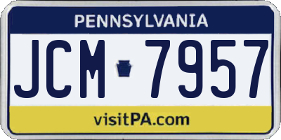 PA license plate JCM7957