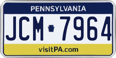 PA license plate JCM7964