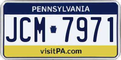 PA license plate JCM7971