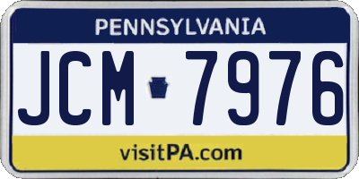 PA license plate JCM7976