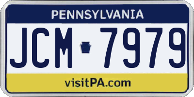 PA license plate JCM7979